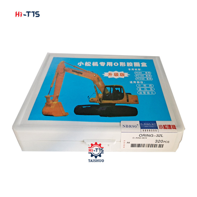 Máy đào PC60 PC100 PC200 NBR90° O-Ring Kit 320pcs O-Ring Box