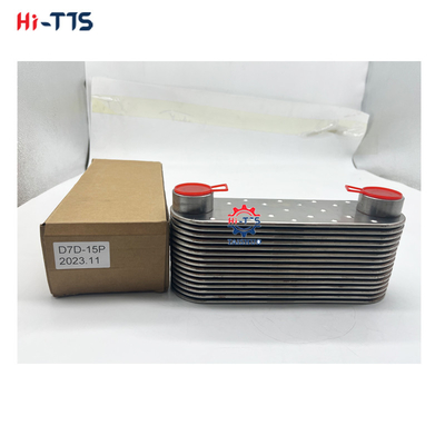 D7D-15P lõi máy làm mát dầu cho bộ phận phụ tùng máy đào
