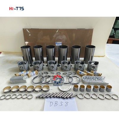 Bộ đại tu động cơ máy đào DH220-7 DB58 Bộ lót xi lanh Piston 6 xi lanh 65.02501-0416