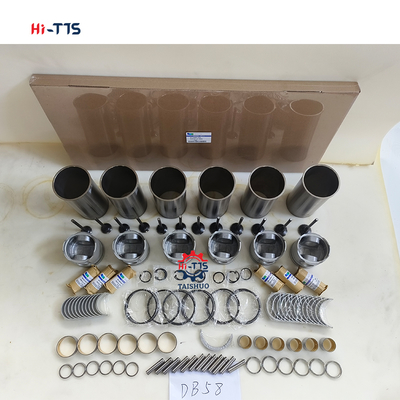 Bộ đại tu động cơ máy đào DH220-7 DB58 Bộ lót xi lanh Piston 6 xi lanh 65.02501-0416
