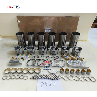 Bộ đại tu động cơ máy đào DH220-7 DB58 Bộ lót xi lanh Piston 6 xi lanh 65.02501-0416
