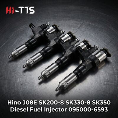 Fuel Injector 095000-6593 for Crawler Excavator Hino J08E  for SK200-8 SK330-8 SK350 Engine