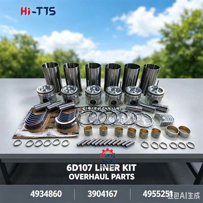 Các bộ phận máy xây dựng 4934860 4955251 3904167 3802070 4893693 3941476 3940059 4955229 3943450 cho máy đào 6D107 LINER KIT OVERHAUL PARTS