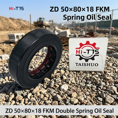 Phớt chặn dầu khung xương lò xo kép ZD50×80×18 Cấu trúc hình chữ nhật Dùng cho hộp số máy xúc lật & máy xúc lật mini Phớt chặn dầu thay thế
